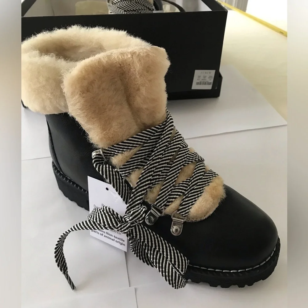J.CREW. Winter boots,real fur.SZ 7